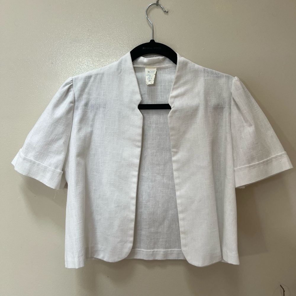 White Cover Blouse with Union Made Design